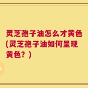 灵芝孢子油怎么才黄色(灵芝孢子油如何呈现黄色？)
