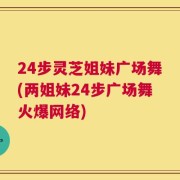24步灵芝姐妹广场舞(两姐妹24步广场舞火爆网络)