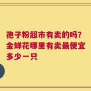 孢子粉超市有卖的吗？金蝉花哪里有卖最便宜多少一只