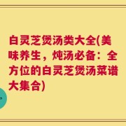 白灵芝煲汤类大全(美味养生，炖汤必备：全方位的白灵芝煲汤菜谱大集合)