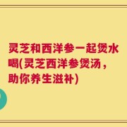 灵芝和西洋参一起煲水喝(灵芝西洋参煲汤，助你养生滋补)