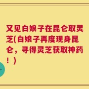 又见白娘子在昆仑取灵芝(白娘子再度现身昆仑，寻得灵芝获取神药！)