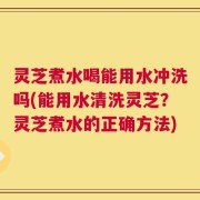 灵芝煮水喝能用水冲洗吗(能用水清洗灵芝？灵芝煮水的正确方法)