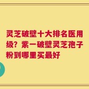 灵芝破壁十大排名医用级？紫一破壁灵芝孢子粉到哪里买最好