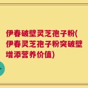 伊春破壁灵芝孢子粉(伊春灵芝孢子粉突破壁增添营养价值)