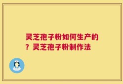 灵芝孢子粉如何生产的？灵芝孢子粉制作法