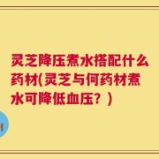 灵芝降压煮水搭配什么药材(灵芝与何药材煮水可降低血压？)
