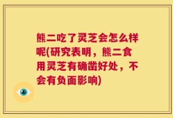 熊二吃了灵芝会怎么样呢(研究表明，熊二食用灵芝有确凿好处，不会有负面影响)