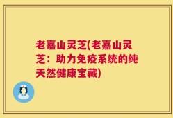 老嘉山灵芝(老嘉山灵芝：助力免疫系统的纯天然健康宝藏)