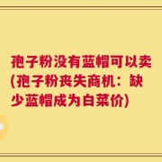 孢子粉没有蓝帽可以卖(孢子粉丧失商机：缺少蓝帽成为白菜价)