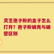灵芝孢子粉的盒子怎么打开？孢子粉破壳与破壁区别