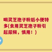 喝灵芝孢子粉后小便特多(食用灵芝孢子粉引起尿频，慎用！)