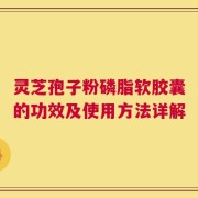 灵芝孢子粉磷脂软胶囊的功效及使用方法详解