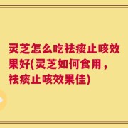 灵芝怎么吃祛痰止咳效果好(灵芝如何食用，祛痰止咳效果佳)