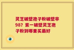 灵芝破壁孢子粉破壁率98？紫一破壁灵芝孢子粉到哪里买最好