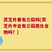 灵芝片里有三萜吗(灵芝片中含有三萜类化合物吗？)