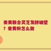 姜黄联合灵芝发酵破壁？姜黄粉怎么做