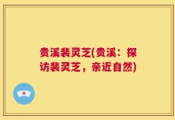 贵溪裴灵芝(贵溪：探访裴灵芝，亲近自然)