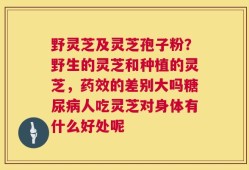 野灵芝及灵芝孢子粉？野生的灵芝和种植的灵芝，药效的差别大吗糖尿病人吃灵芝对身体有什么好处呢