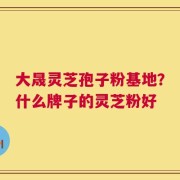 大晟灵芝孢子粉基地？什么牌子的灵芝粉好