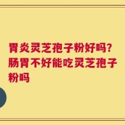 胃炎灵芝孢子粉好吗？肠胃不好能吃灵芝孢子粉吗