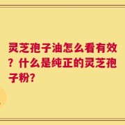 灵芝孢子油怎么看有效？什么是纯正的灵芝孢子粉？