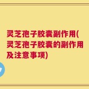 灵芝孢子胶囊副作用(灵芝孢子胶囊的副作用及注意事项)