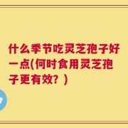 什么季节吃灵芝孢子好一点(何时食用灵芝孢子更有效？)