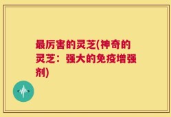 最厉害的灵芝(神奇的灵芝：强大的免疫增强剂)