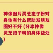 神像图片灵芝孢子粉对身体有什么帮助发朋友圈好不好 (分享神像灵芝孢子粉的身体益处)
