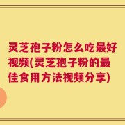 灵芝孢子粉怎么吃最好视频(灵芝孢子粉的最佳食用方法视频分享)