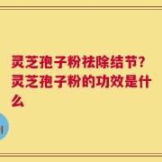 灵芝孢子粉祛除结节？灵芝孢子粉的功效是什么