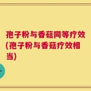 孢子粉与香菇同等疗效(孢子粉与香菇疗效相当)
