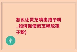 怎么让灵芝喷出孢子粉_如何促使灵芝释放孢子粉)