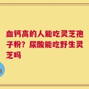血钙高的人能吃灵芝孢子粉？尿酸能吃野生灵芝吗