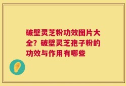 破壁灵芝粉功效图片大全？破壁灵芝孢子粉的功效与作用有哪些