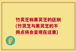 竹灵芝和黑灵芝的区别(竹灵芝与黑灵芝的不同点将会呈现在这里)
