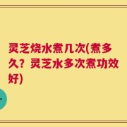 灵芝烧水煮几次(煮多久？灵芝水多次煮功效好)
