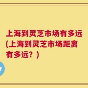 上海到灵芝市场有多远(上海到灵芝市场距离有多远？)