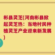 彬县灵芝(河南彬县掀起灵芝热：当地村民种植灵芝产业迎来新发展)