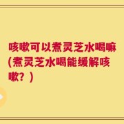 咳嗽可以煮灵芝水喝嘛(煮灵芝水喝能缓解咳嗽？)
