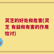 灵芝的好处和危害(灵芝 有益和有害的作用检讨)