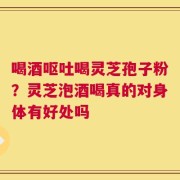 喝酒呕吐喝灵芝孢子粉？灵芝泡酒喝真的对身体有好处吗
