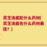 灵芝汤底配什么药材(灵芝汤底佐什么药材最佳？)