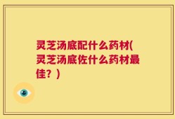 灵芝汤底配什么药材(灵芝汤底佐什么药材最佳？)