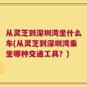 从灵芝到深圳湾坐什么车(从灵芝到深圳湾乘坐哪种交通工具？)
