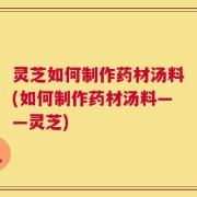 灵芝如何制作药材汤料(如何制作药材汤料——灵芝)