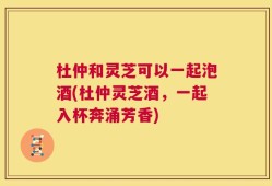 杜仲和灵芝可以一起泡酒(杜仲灵芝酒，一起入杯奔涌芳香)