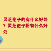灵芝孢子的有什么好处？灵芝孢子粉有什么好处