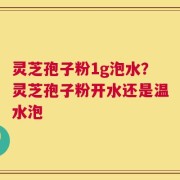 灵芝孢子粉1g泡水？灵芝孢子粉开水还是温水泡